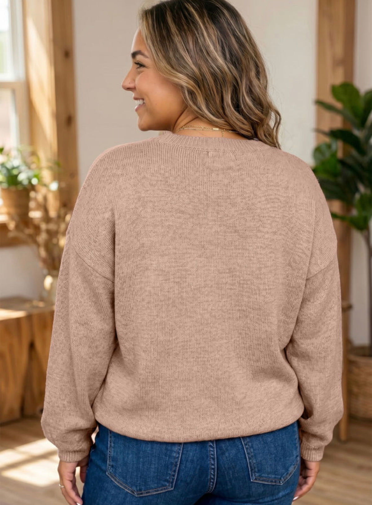 Mocha Leopard Bow Appliqué Sweater