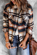 Rustic Autumn Plaid Oversized Shacket