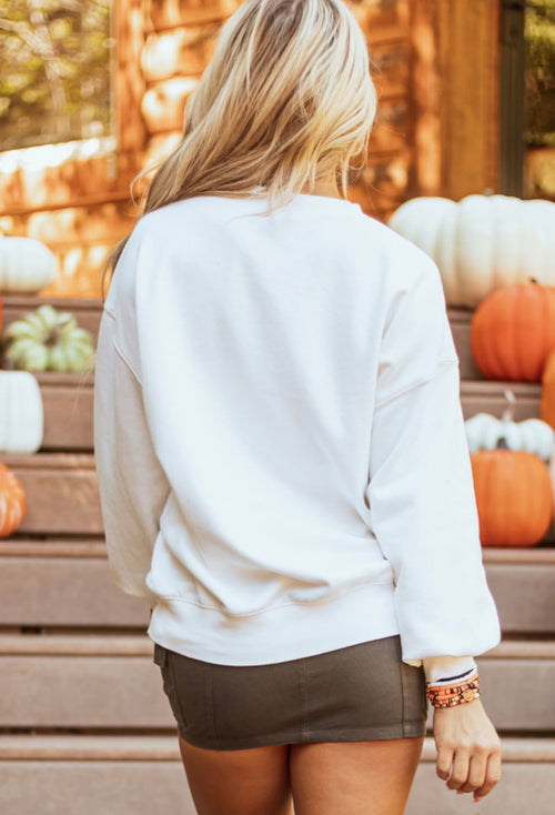 Autumn Charm Pumpkin Bow Knit Sweater