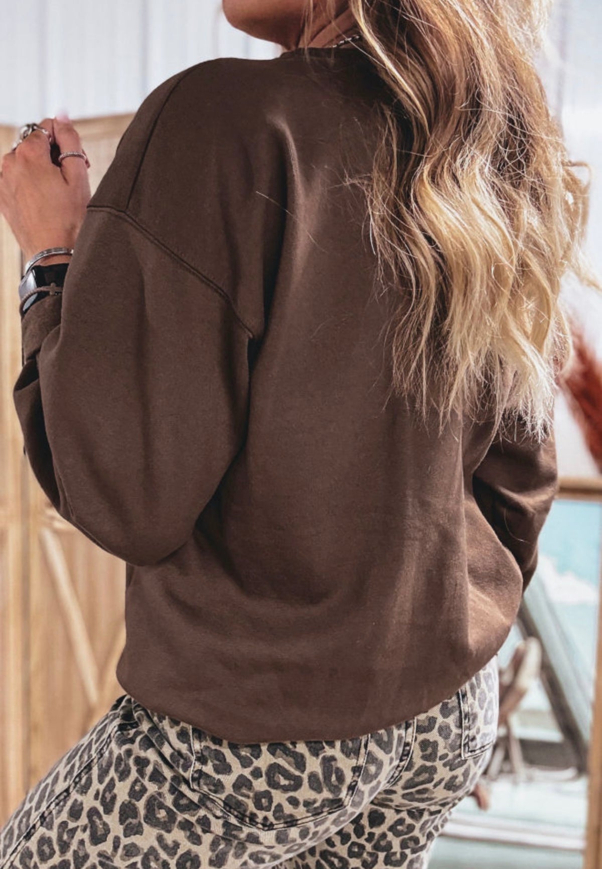 PRAY Western Patchwork Graphic Sweatshirt