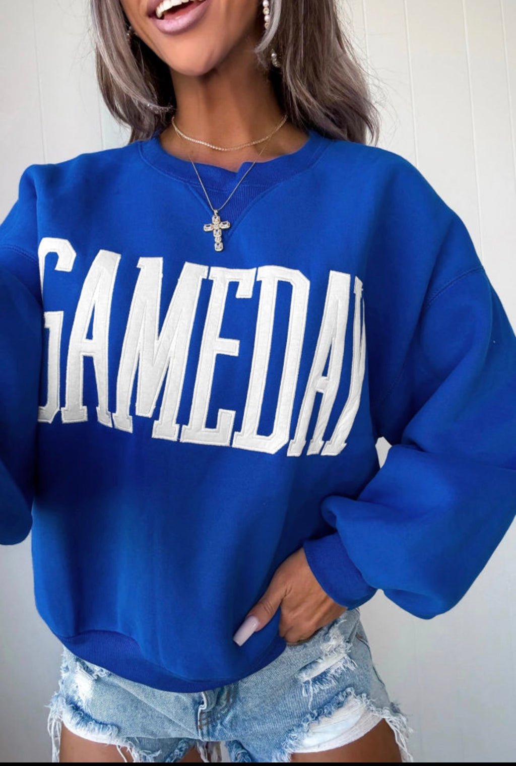 Game Day Embroidered Graphic Sweatshirt