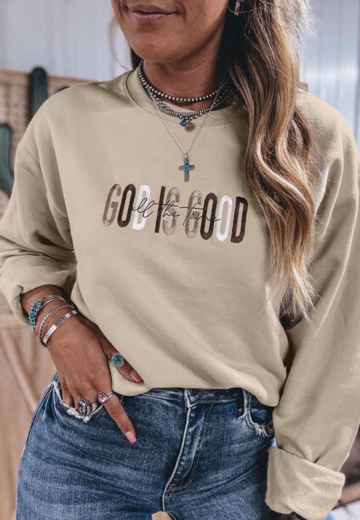 God Is Good All the Time Graphic Sweatshirt